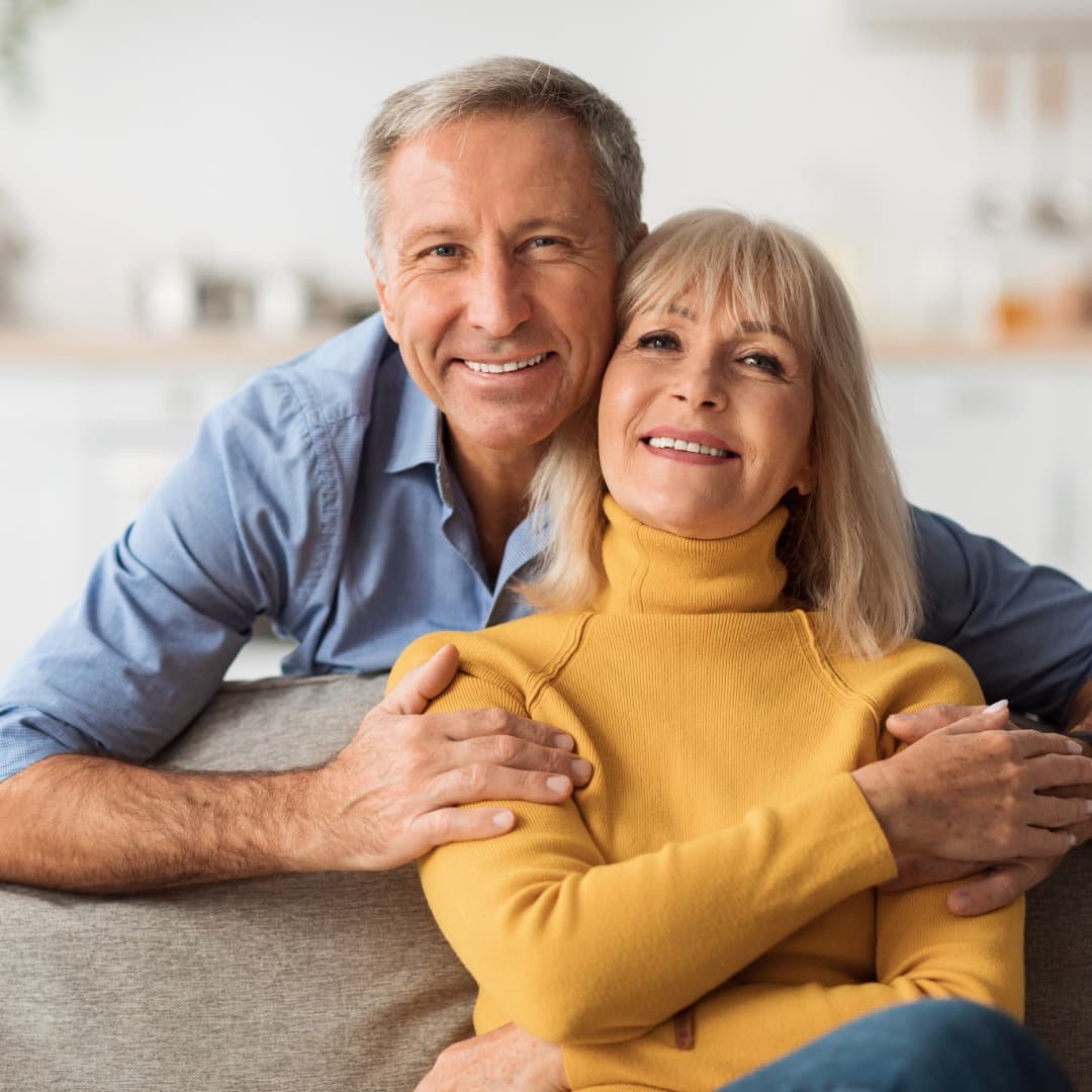 Couple in organic mask